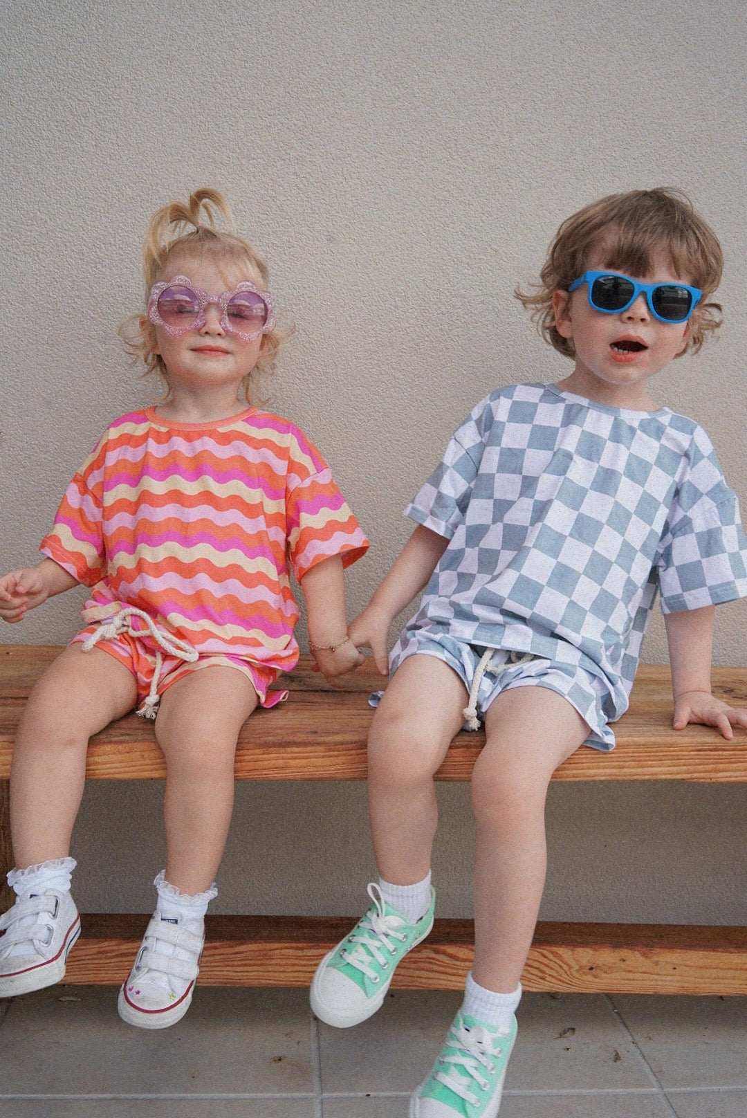 Sage Checkers Two-Piece Matching Toddler Set