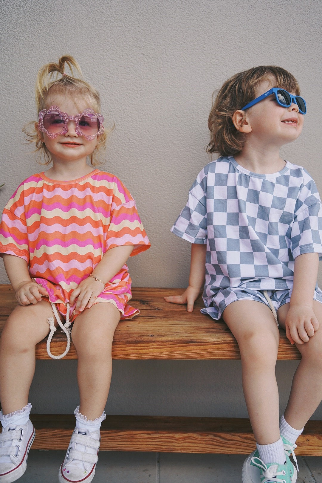 Sage Checkers Two-Piece Matching Toddler Set