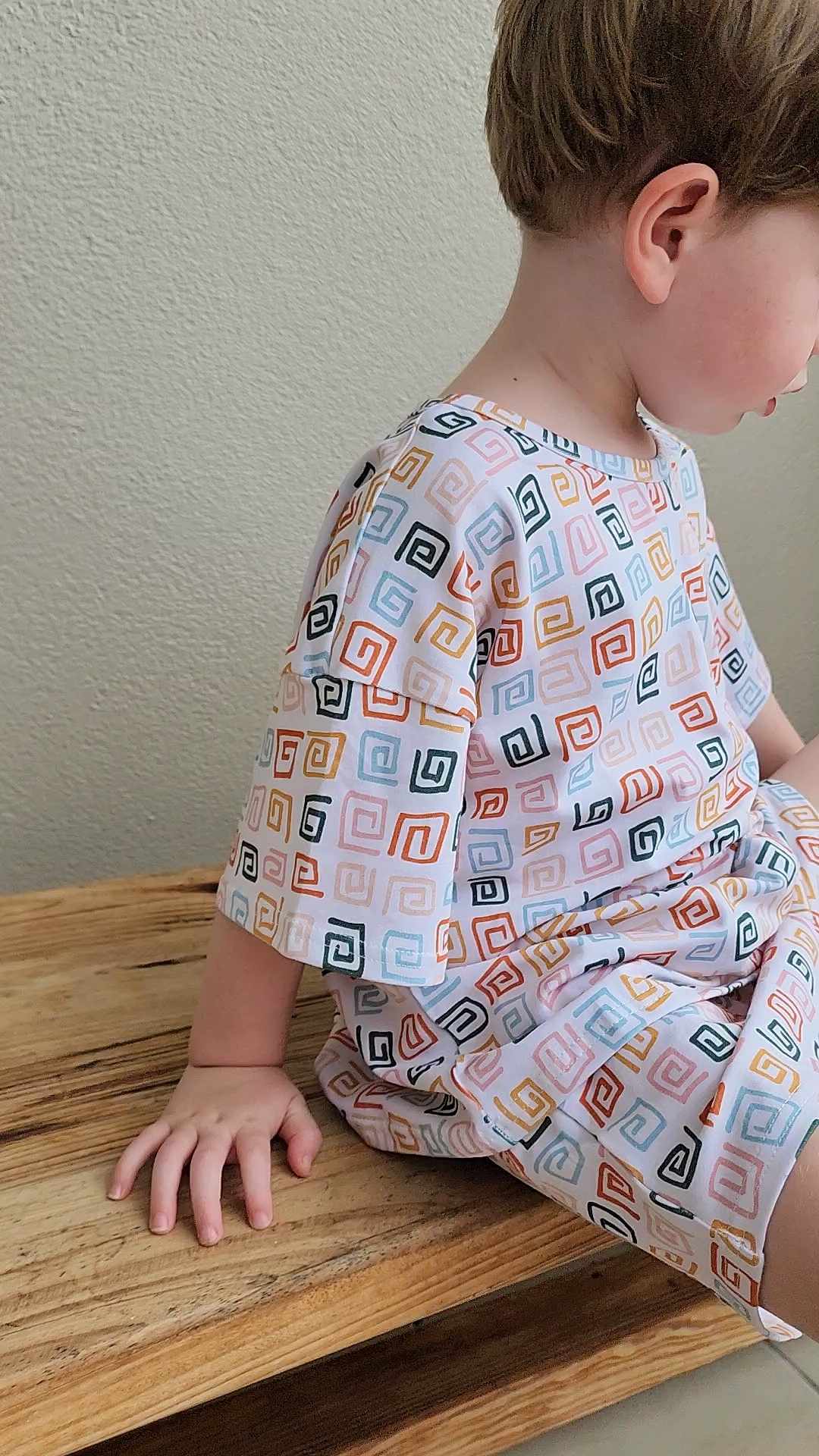 Neutral Sqwirl Two-Piece Matching Toddler Set